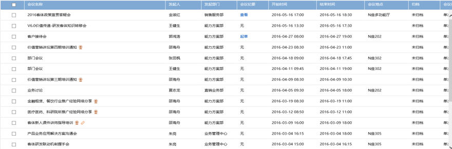 OA會議信息管理 OA會議信息管理
