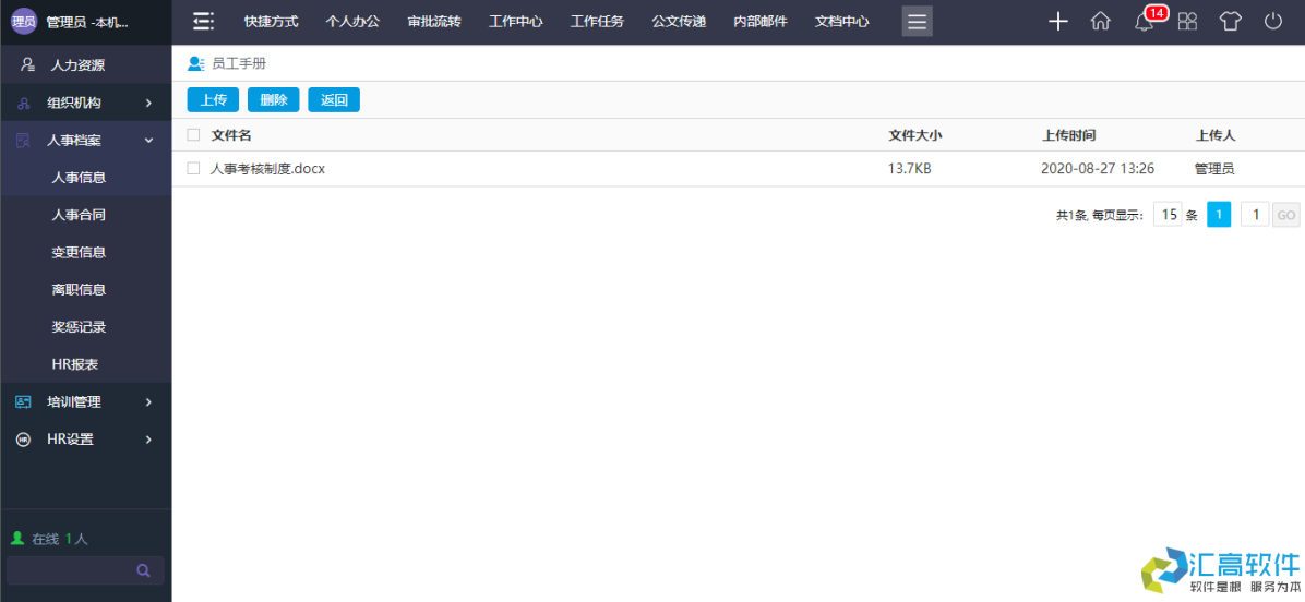 OA業(yè)務功能介紹:HR管理系統(tǒng)之人事檔案 OA業(yè)務功能介紹:HR管理系統(tǒng)之人事檔案