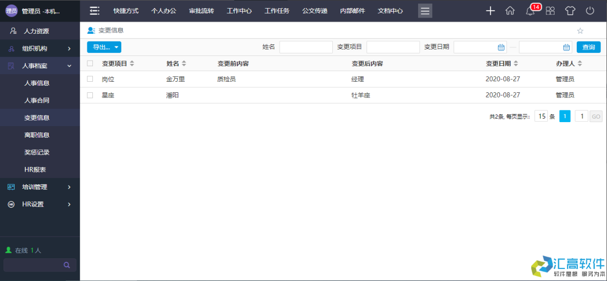 OA業(yè)務功能介紹:HR管理系統(tǒng)之人事檔案 OA業(yè)務功能介紹:HR管理系統(tǒng)之人事檔案